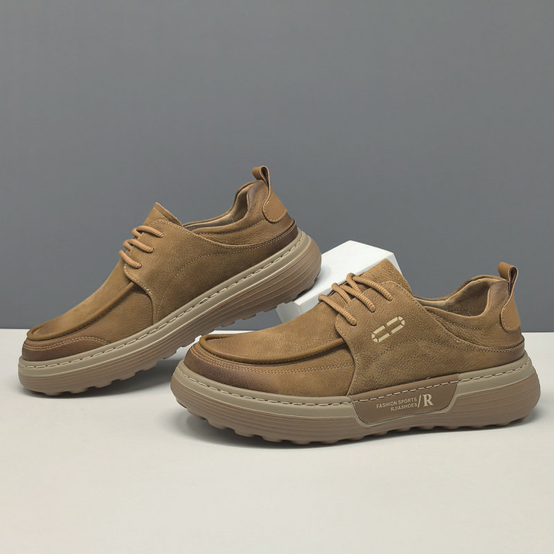 男生歪头休闲鞋百搭男款潮鞋萌丑芒果鞋小丑带单松糕车缝线线拼单