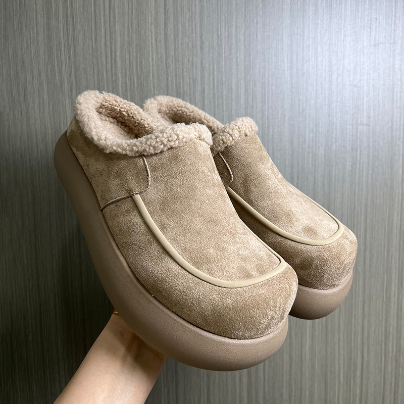 冬季厚底加绒雪地靴30