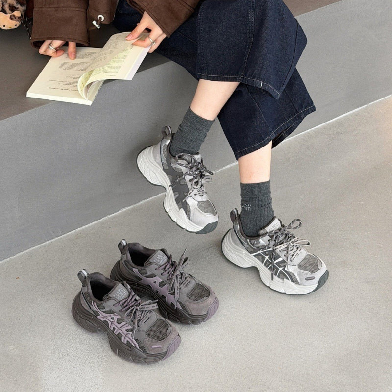 复古加绒老爹鞋女秋冬保暖