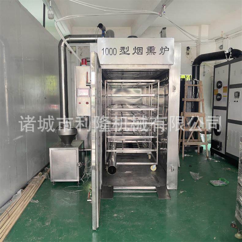 豆腐干烟熏炉 全自动加热腊肉烤鸡翅板鸭烟熏机器 肉制品烟熏设备