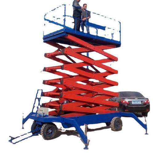 柴油自行式高空作业车 拖车式升降平台 拖车曲臂式升降机自动升降