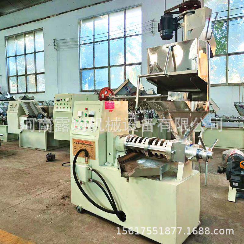 炸油机大型商用100型榨油机厂家 冷热螺旋全自动花生油加工设备