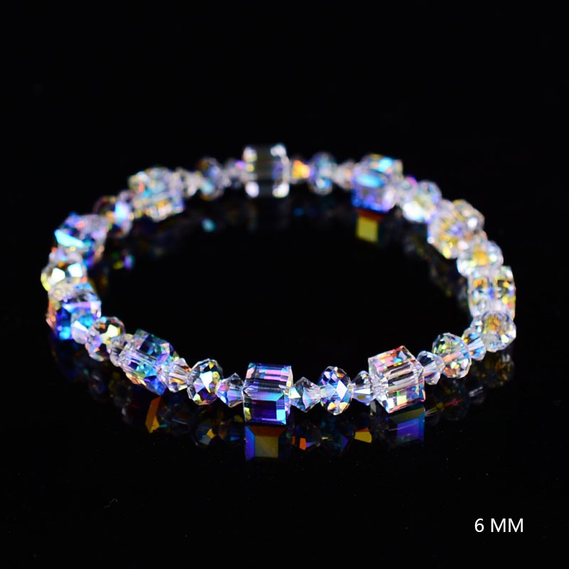 6MM闪亮奥地利水晶手链女魔幻A魔方串时尚韩版简约清新情人节礼物