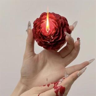 45度ins风浪漫玫瑰花朵牡丹蜡烛情侣低温蜡烛生日礼物便宜显贵