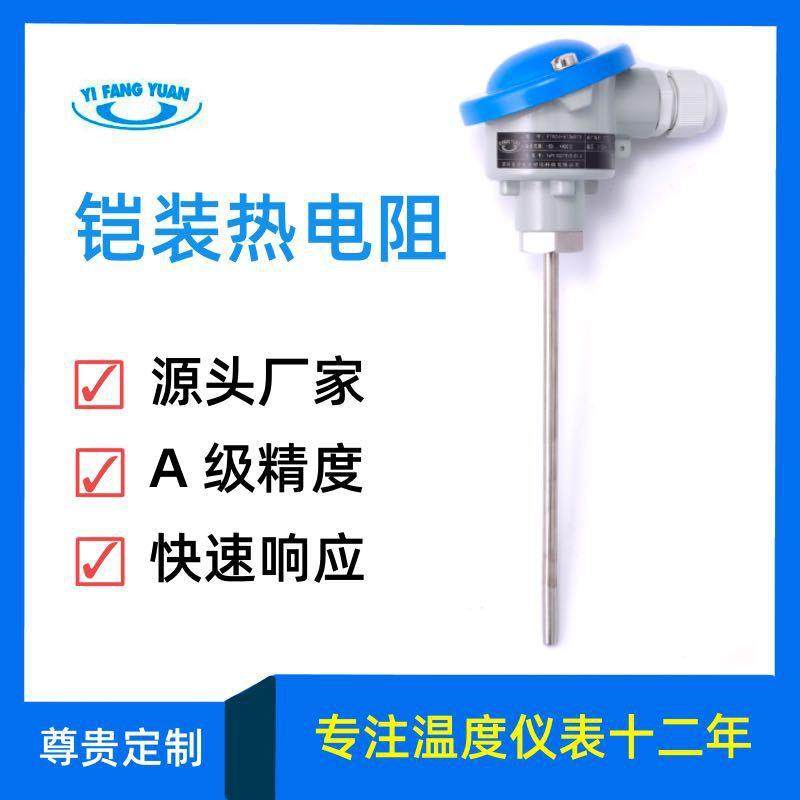 热电阻厂家Pt100铂热电阻温度传感器K型铠装热电偶WZPK铠装热电阻