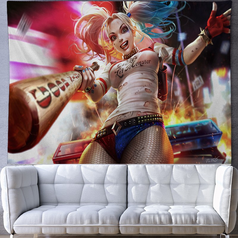 个性创意小丑f哈利卧室客厅背景布房间宿舍床头挂布挂毯墙壁挂画