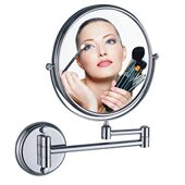 浴室镜子壁挂大号酒店卫生间双面梳妆镜 挂墙伸缩折叠化妆美容镜