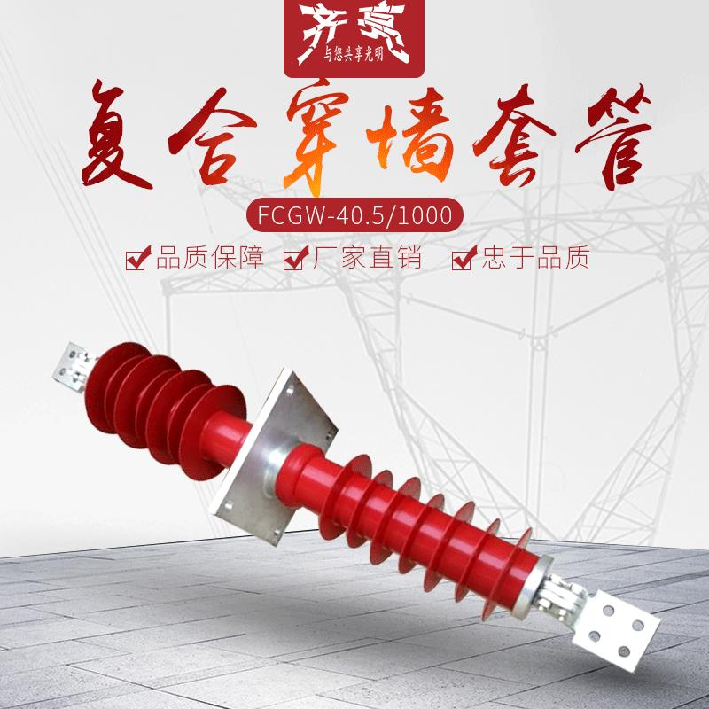 厂家直供干式复合穿墙套管FCGW-35/1000高压硅橡胶绝缘套管35kv