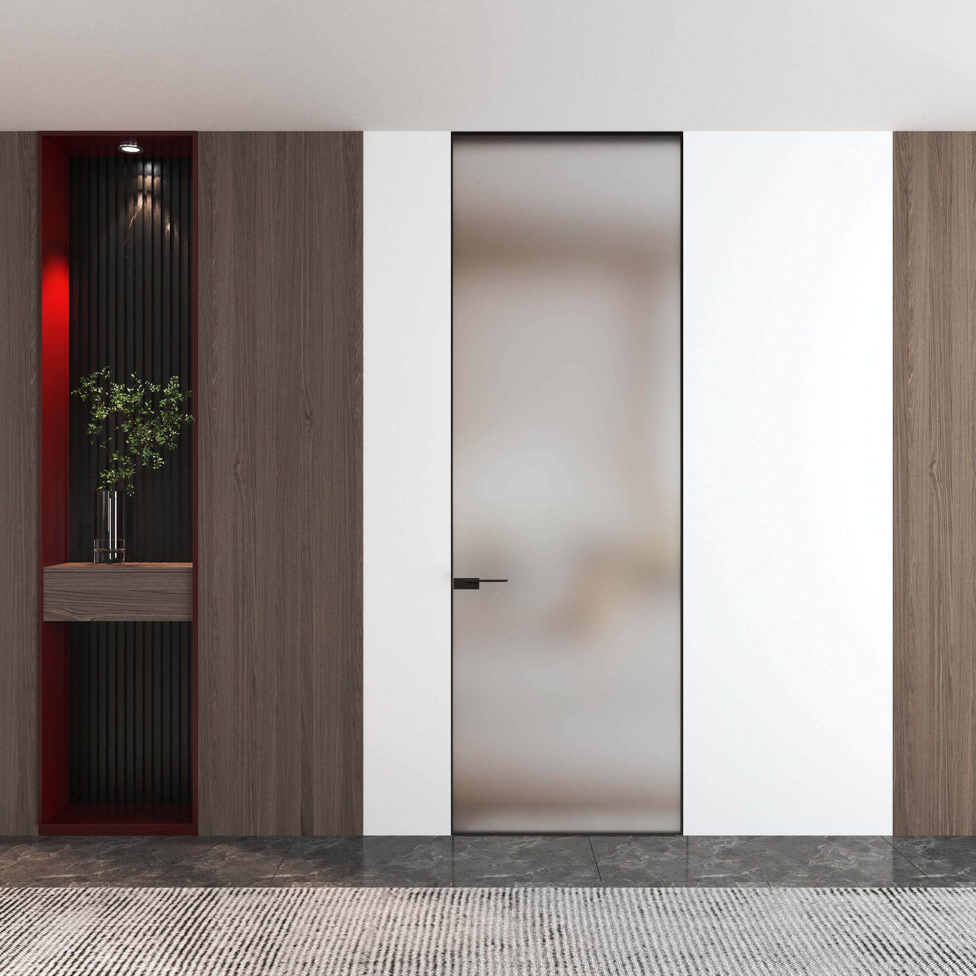 极窄铝合金门门厨房门浴室门隐框玻璃门长虹单扇卫生间门厕所门