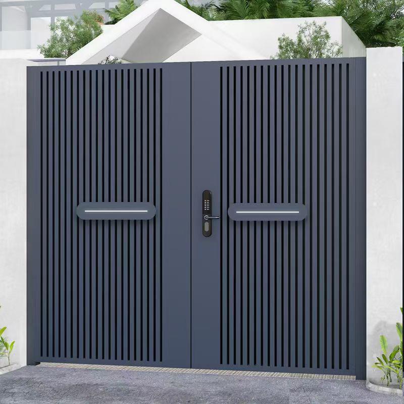 庭院门铁艺别墅大门入户单开双开门户外农村自建房院子花园子母门