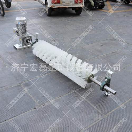 输送带电动滚刷清扫器煤矿旋转式毛刷清理器B1400尼龙毛刷清扫器