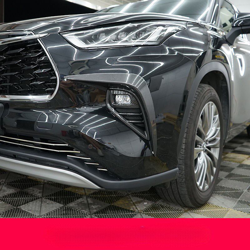 适用22款汉兰达前雾灯饰条贴中网改装饰亮条汽车身防擦防撞条配件