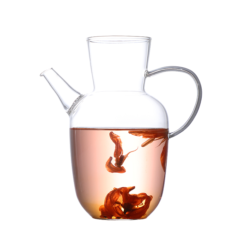 仿宋玻璃茶壶g大容量中式水经注绿茶壶高硼硅执壶煮茶壶花茶果茶