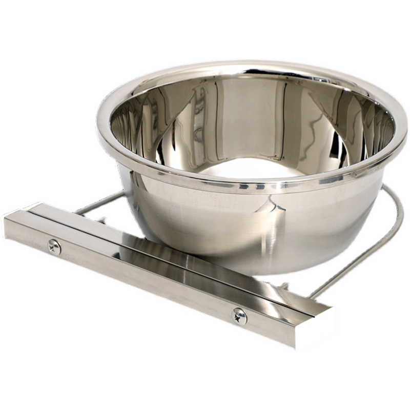 狗盆狗碗防打翻大型犬悬挂式不锈钢食盆喝水碗猫盆固定挂笼宠物碗