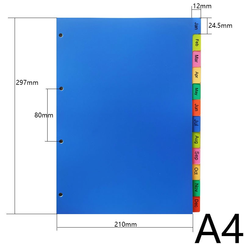 A4 B5A5索引页透明塑料分隔页活页笔记本4孔隔页纸分类书签可定制