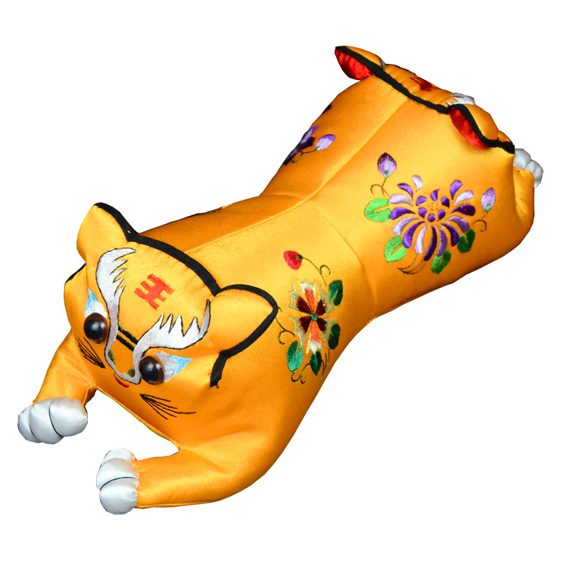 布老虎明间工艺品老虎枕头宝宝婴儿中国风小礼品纯手工虎头枕头