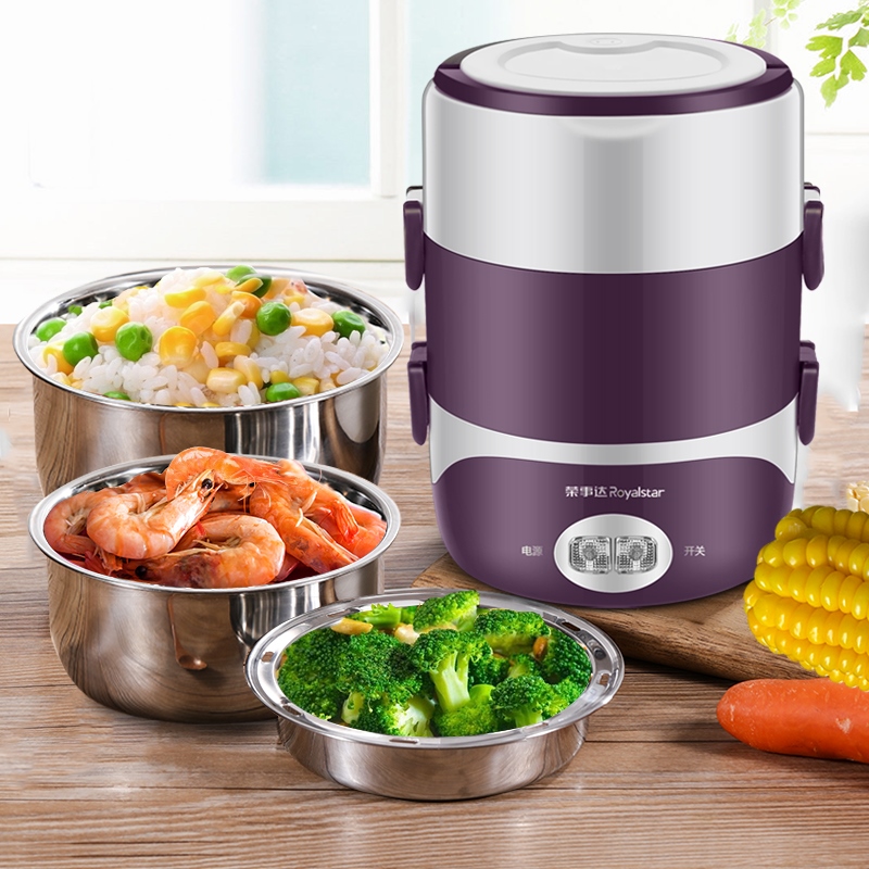 便携电热饭盒插电加热上班族智能便当饭菜加热蒸煮自动保温电饭盒