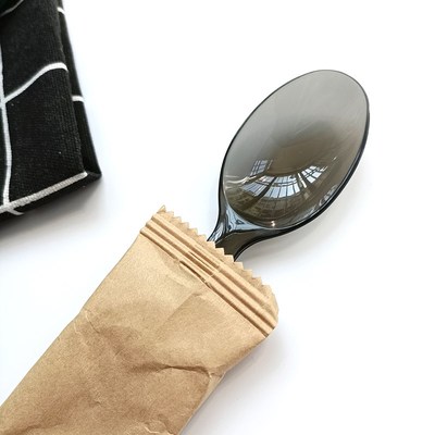 加硬塑料一次性勺子筷子牙签纸巾四件套单独包装外卖餐厅商用打包