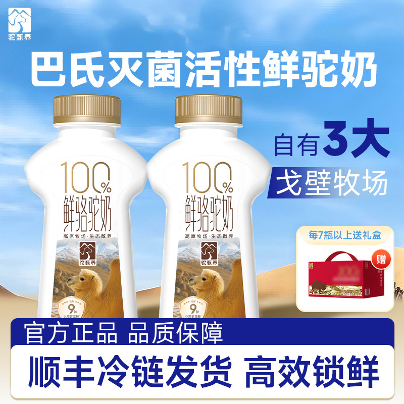 驼甄养学生中老年现挤纯鲜骆驼奶