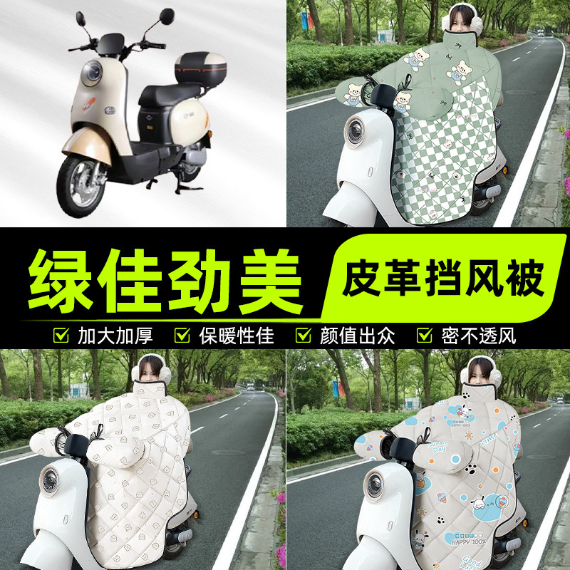 适用绿佳劲美新国标电瓶电动车挡风被挡风罩2025新款冬季装饰配件