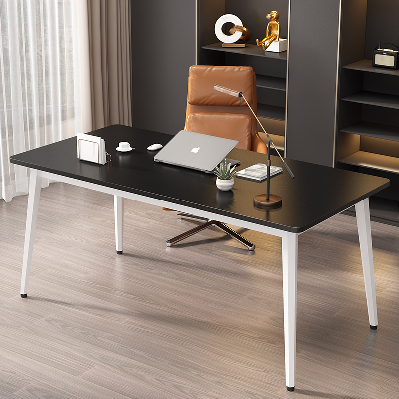 简易电脑桌钢木书桌办公桌简约现代双人经济型台式桌子家用写字台