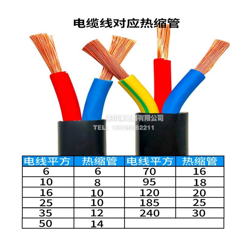 透明绝缘双色接地热缩管 1kv低压防咬耐磨型电线电缆1-80MM套管