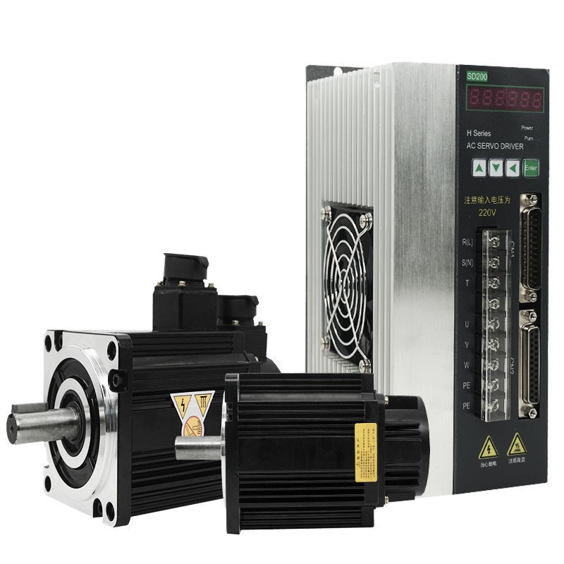 60/80/110/130法兰交流永磁同步伺服电机220V驱动器套装马达servo
