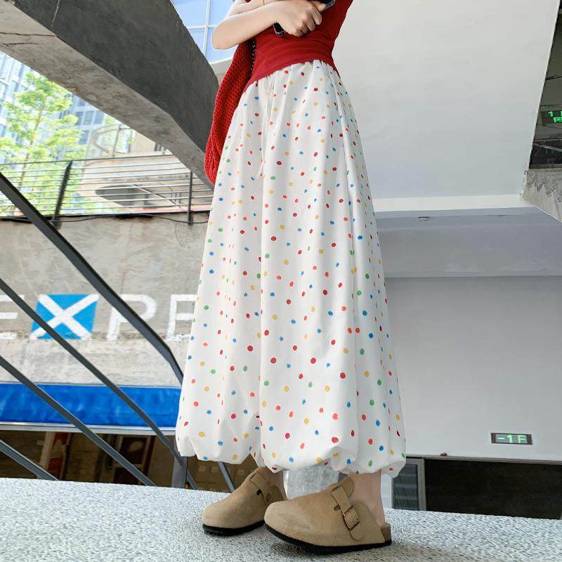 韩系印花花苞裙裤女夏薄款高腰显瘦小个子慵懒碎花休闲灯笼阔腿裤,女装/女士精品,休闲裤,淘宝优惠券,粉丝福利购,淘宝优惠卷