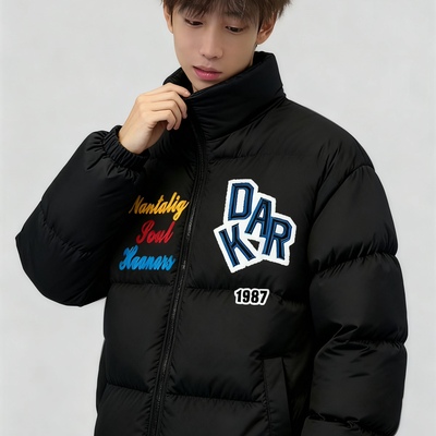 黑色高级感棉服宽松保暖面包服