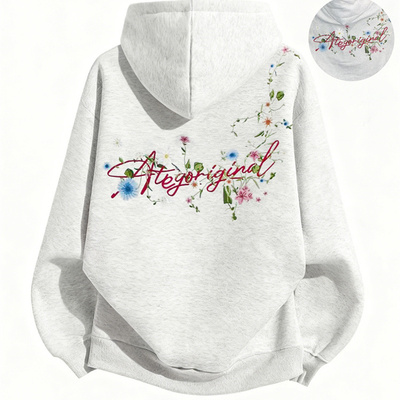 重磅连帽卫衣男刺绣百搭小众外套