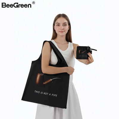 油画印花大容量便携折叠购物袋