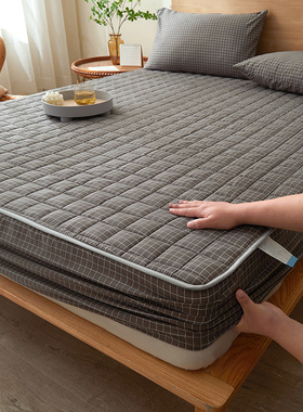 床笠单件b防水床罩床垫保护罩防滑款床单夏季床套纯色三件套防尘