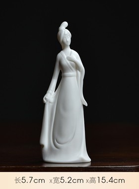 古风仕女人物摆件中n式陶瓷古典美女工艺品家居客厅玄关博古架摆