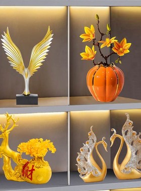 轻奢高档电视柜酒柜客厅家居装饰品摆件玄M关隔断办公室工艺品摆