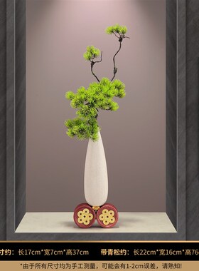 入户玄关细长竖高级n感花瓶摆件时来运转客厅壁龛意式中古陶瓷装