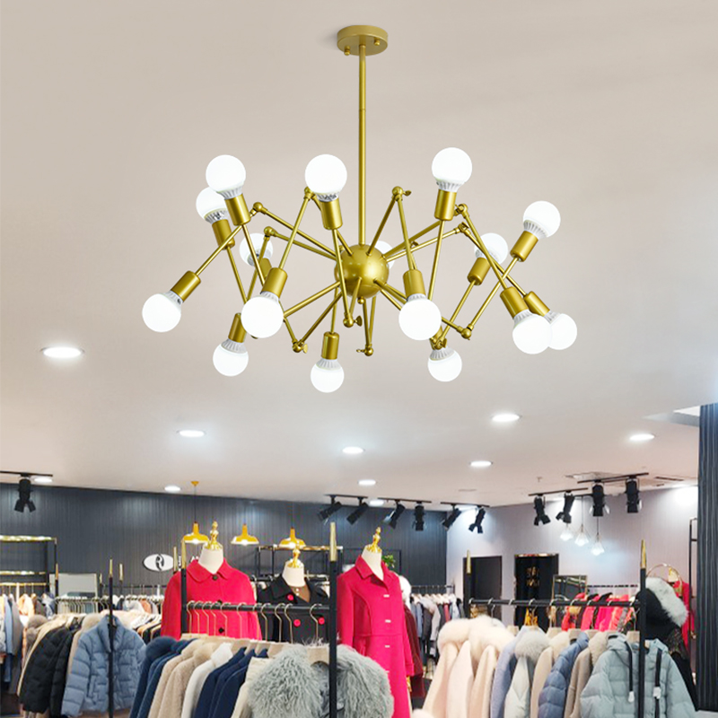 复古吊灯理发店美发灯女装创意个性超亮服装店发廊店铺灯具