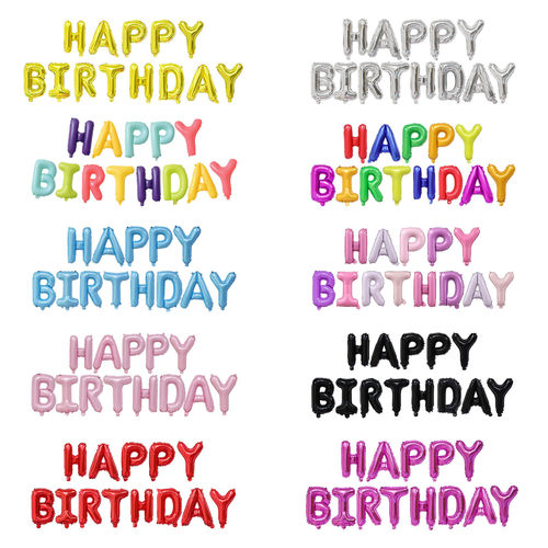 16寸happy birthday生日字母气球套装儿童生日快乐派对装饰布置
