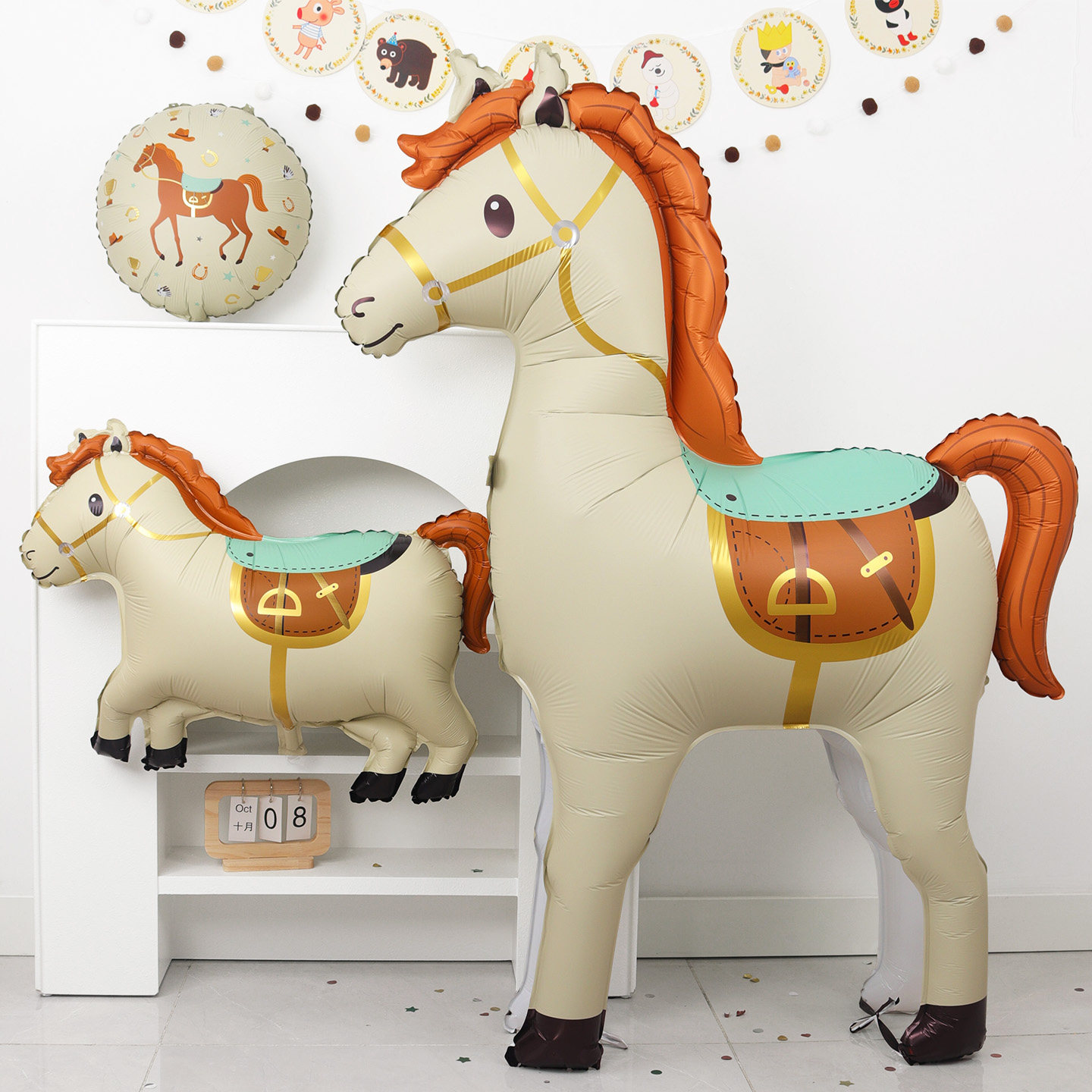 2026马年大号立体站立哑光贵族骏马气球元旦过年商场公司年会装饰,节庆用品/礼品,气球,淘宝优惠券,粉丝福利购,淘宝优惠卷