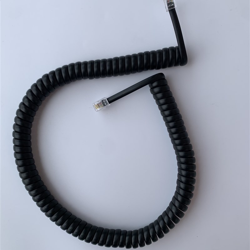 RJ9电话线 4p4c电话手柄线电话听筒线 3.66米 高弹力不打结不变形