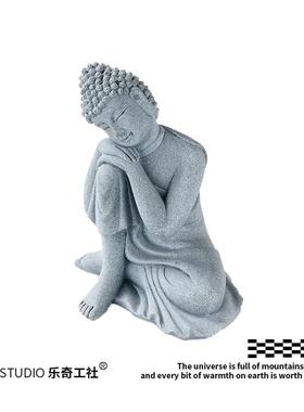 “静心，方能观自在”青砂石微景观造景佛像摆件 送朋友礼物