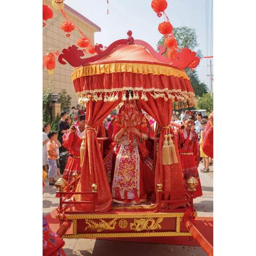 花轿步撵凤撵八抬可折叠镀锌钢管出租婚庆迎亲厂家定做复古典轿子