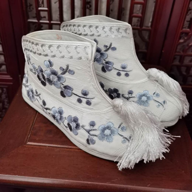 戏曲戏剧京剧千层底三义斋彩鞋彩靴绣花千层底彩快打鞋武旦靴