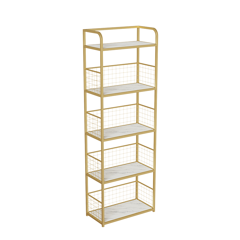 北欧小学生书架落地式简约铁艺多层收纳经济型客厅创意展示置物架