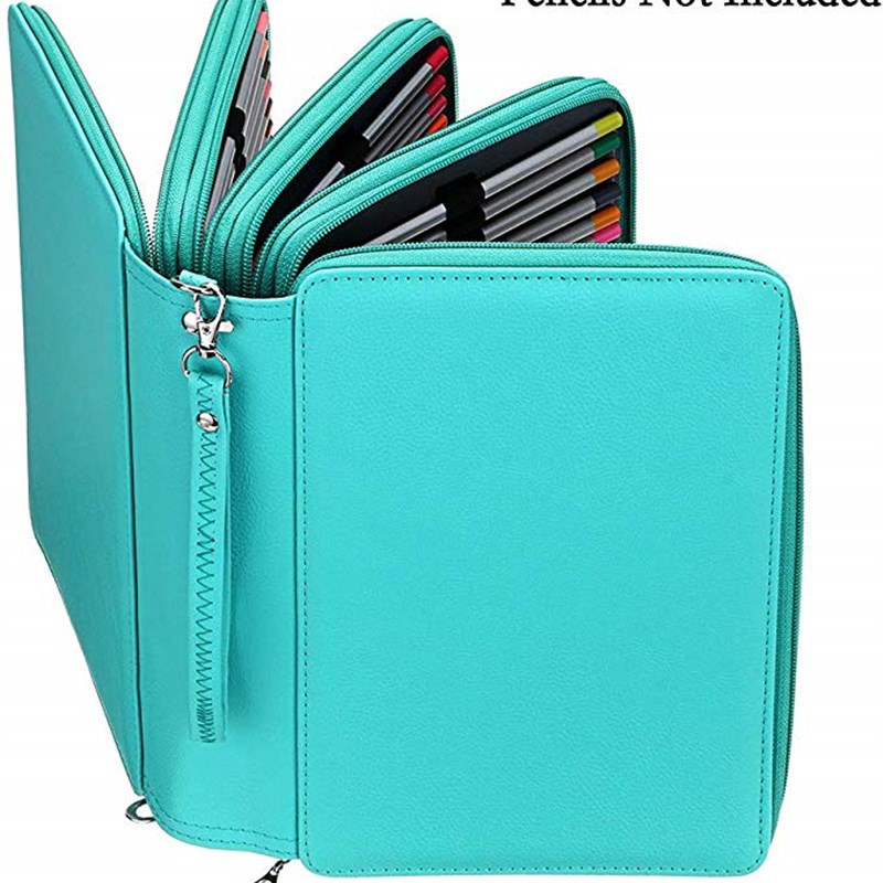 2019新款大容量美术用品笔袋学生彩铅收纳袋200孔文具盒包邮