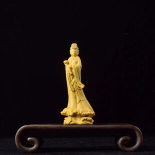 黄杨木雕刻人物神像家居摆件海神妈祖木质工艺送礼厂家
