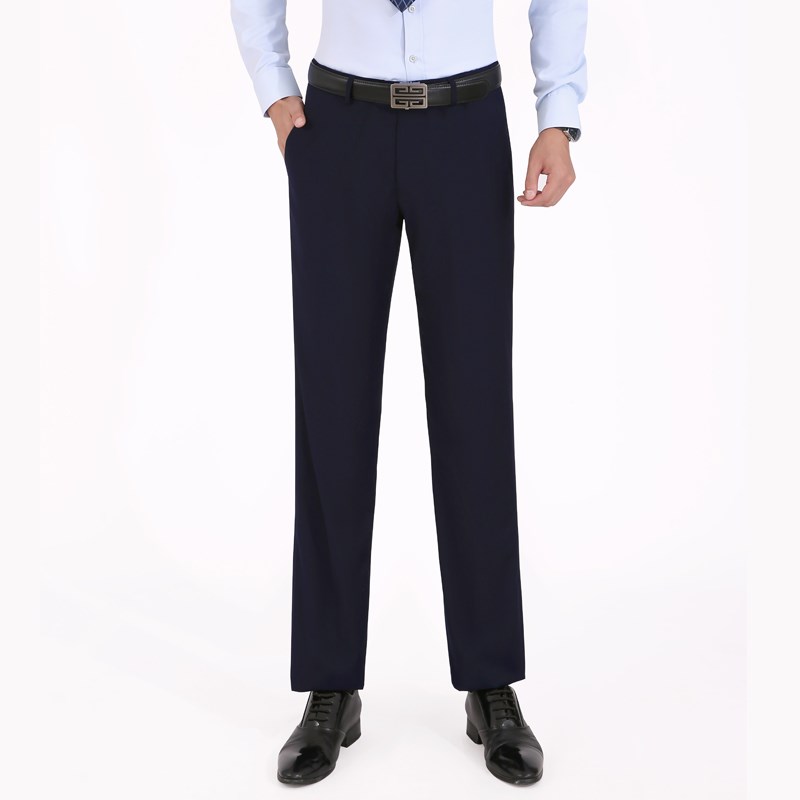 中国移动工作服男装西裤职业直筒西装裤工作裤制服裤工装裤藏青蓝