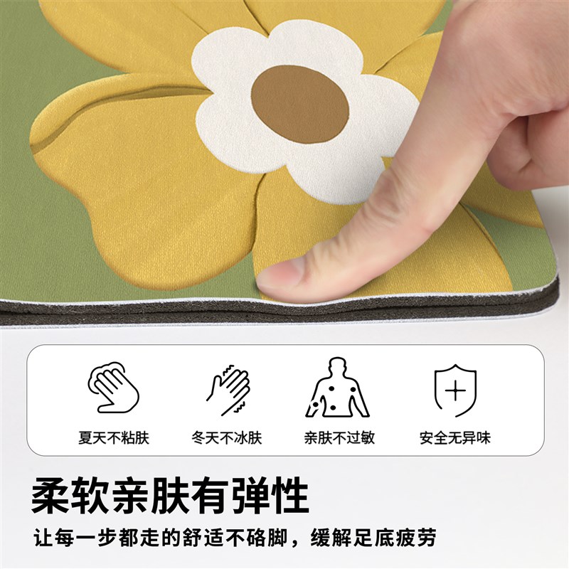 厨房地垫防滑防油可擦免洗2024新款家用耐脏硅藻泥吸水垫