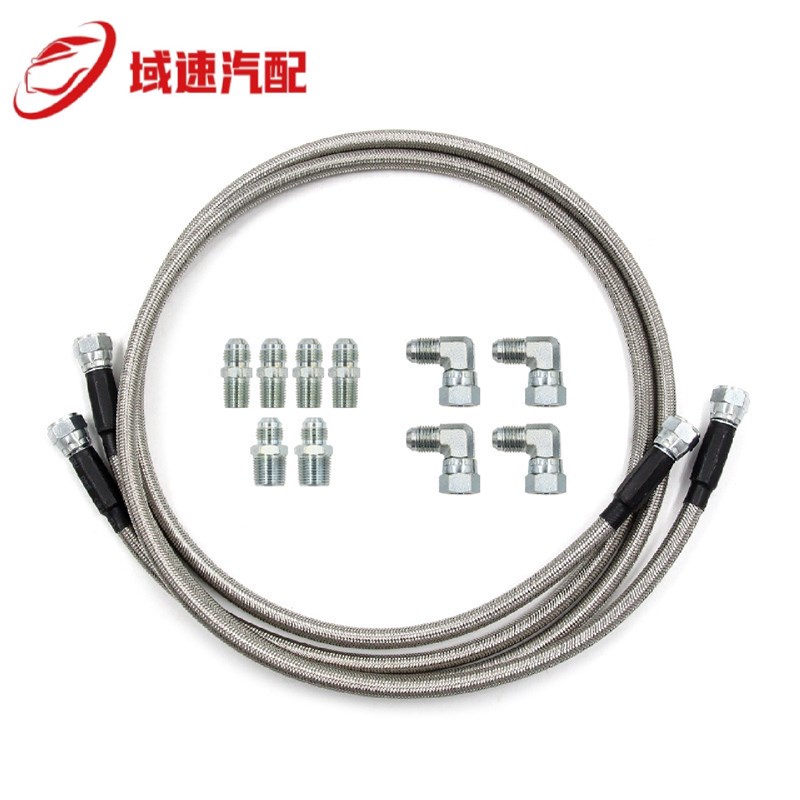 52英寸不锈钢编织线变速器冷却器软管接头更换TH350/700R4/TH400