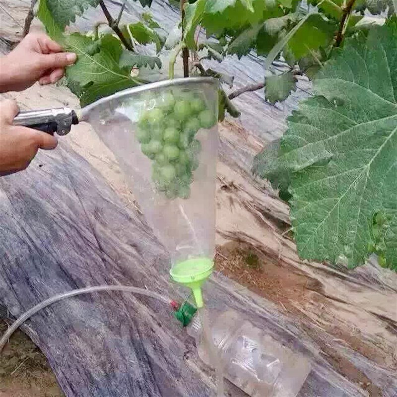 葡萄膨果拉穗器漏k斗回流式葡萄沾药喷头葡萄蘸药器环形喷药器