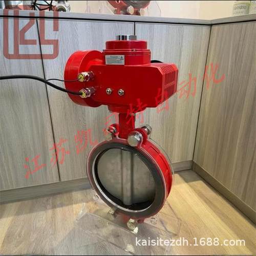 电动对夹蝶阀D971X-10Q-DN65开关防爆精小型驱动装置电压AC220V